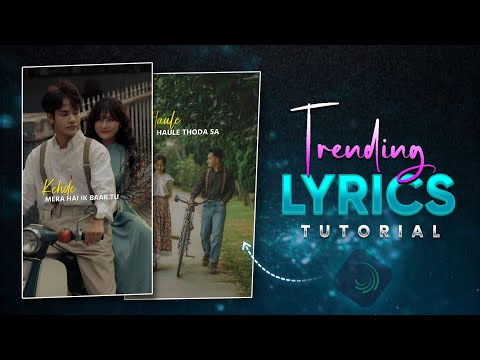 New viral Instagram reels lyrics video editing in alight motion