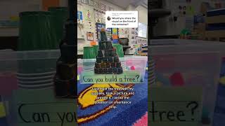 Here you go! #preschoolvibes #stem #christmastree #cuptree #preschoolactivities #preschoolfun