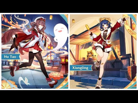 Hu Tao and Xiangling New Skins (Outfits) are just AMAZING!!! 😍 | Genshin Impact