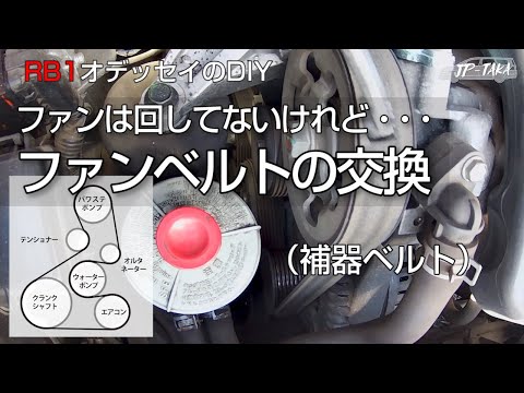 ファンベルト交換（補器ベルト） RB1オデッセイのDIY