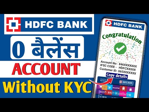 Without KYC | hdfc zero balance account opening online 2024 | hdfc bank account opening online 2024