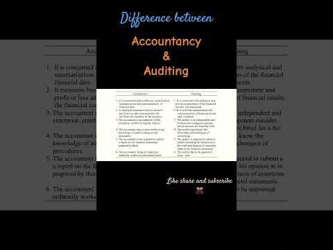 Difference between Accountancy & Auditing | #accountancy #auditing #shorts #trending