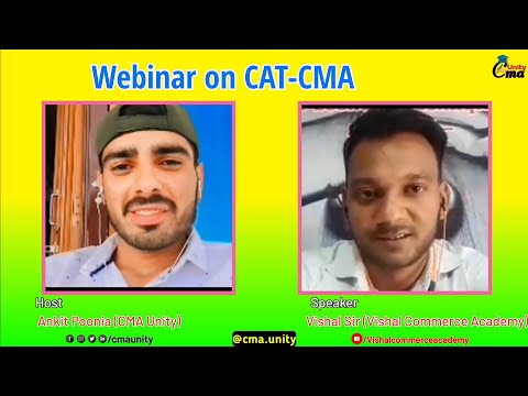 Webinar on CAT-CMA with @Vishal Commerce Academy