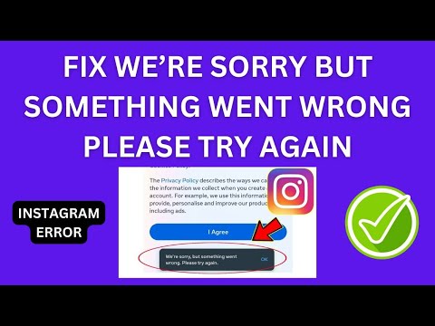 We're Sorry But Something Went Wrong Please Try Again | Instagram Error (2024)