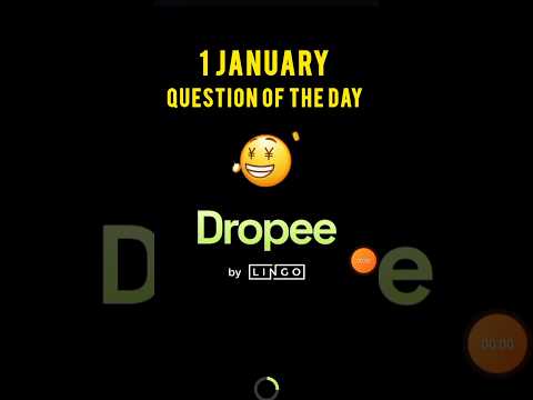 Dropee today's answer| dropee question of the day 1 January | Dropee question of the day