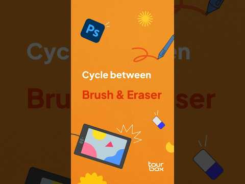 Cycle between Brush & Eraser in #Photoshop via #TourBox