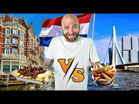 Who Has The Best Fries In The Netherlands?! Amsterdam vs Rotterdam Dutch Fries!!