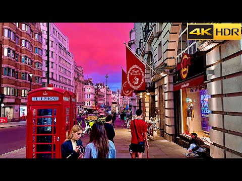 Magical Sunset Walk Through London:Capturing the City's Beauty [4K HDR]