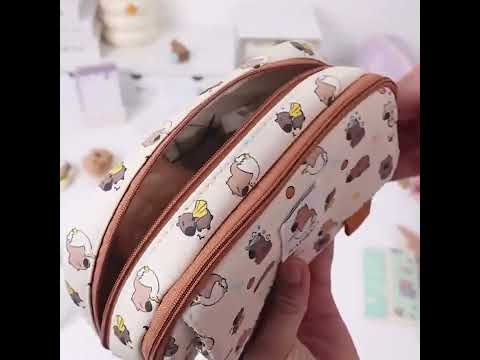 [Little B House] Cute Large Pencil Case Multi Layer Pencil Case Zipper Pencil Box 铅笔盒 - ST65