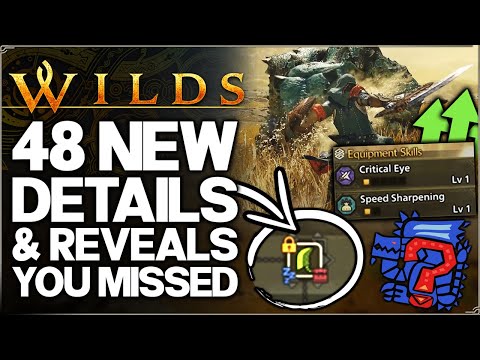 Monster Hunter Wilds - New Monster Hints & 48 MORE New Gameplay Details You Missed - Skills/Weapons!