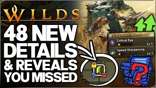 Monster Hunter Wilds - New Monster Hints & 48 MORE New Gameplay Details You Missed - Skills/Weapons!