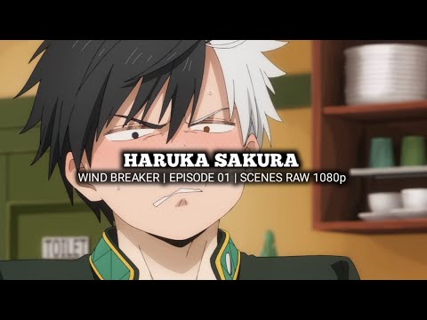 HARUKA SAKURA SCENES | WIND BREAKER | Episode 01 | Scenes RAW 1080p