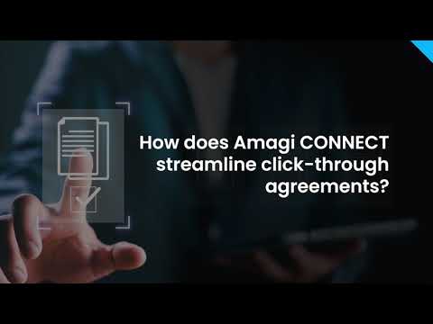 How does Amagi CONNECT streamline click-through agreements?