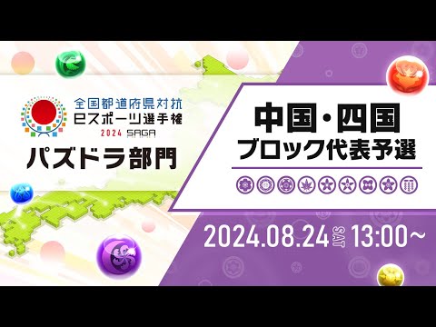 【中国・四国ブロック代表予選】全国都道府県対抗eスポーツ選手権 2024 SAGA パズドラ部門