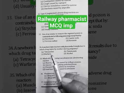 railway pharmacist MCQ GPAT #pharmacist #pharmacy #youtube #neet #upsc #study #students #railway #yt