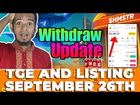 Hamster Kombat TGE and Listing September 26th!! How to Hamster Live withdraw payment