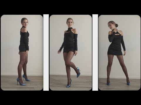 TRY ON HAUL FASHION GLAMOUR EDITORIAL:Pantyhose, Stockings, Tights,Heels, MiniDress (Vertical 4K)