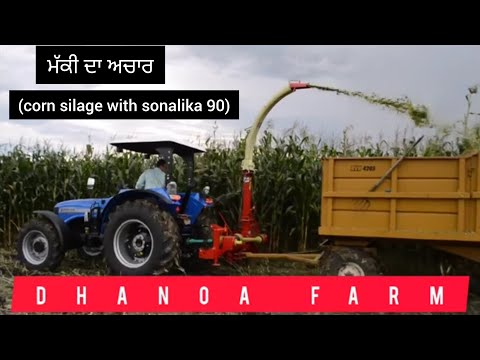 Sonalika 90 4×4 with Ftn1000 (corn silage)  #sonalika #ftn1000