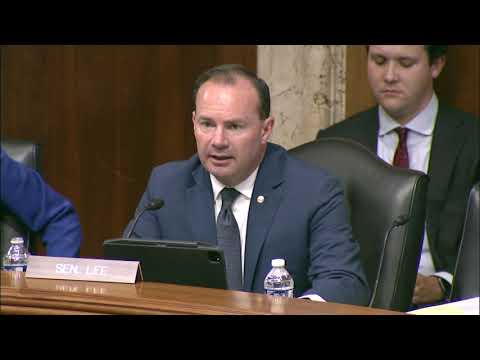 Sen. Lee's Opening Statement in Senate Committee on Energy and Natural Resources