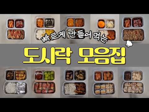 [간편 도시락 모음집] 아침에 빠르게 싸는 직장인 도시락 10가지 / 와이프 도시락 싸는 남자