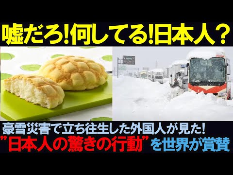 【海外の反応】「え！嘘だろ！日本人！」豪雪災害で立ち往生した車列での"驚くべき行動"に世界中から賞賛の嵐…！？