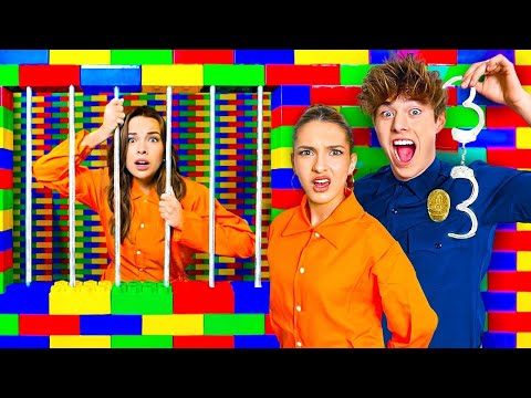 LOCKED THE GIRLS IN LEGO PRISON FOR 24 HOURS!!