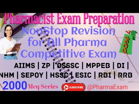 Pharmacist Exam Preparation|2000 series| Important Mcq #pharmacistexampreparation #aiims #osssc #ZP