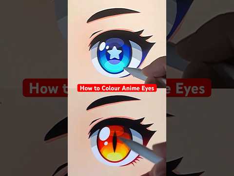 How to COLOUR Anime Eyes easy #howtodraw #digitalart #drawing