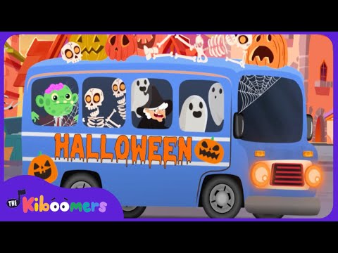 The Wheels on the Bus Halloween Song | Spooky Fun | The Kiboomers Kids Songs & Nursery Rhymes