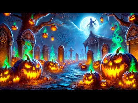 👻 Haunted Graveyard Spooky Ambience With Relaxing Scary Rain Sounds🌧️🎃 Halloween Background Music 🎶💀