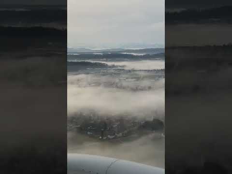 Flying in to Zurich, Switzerland