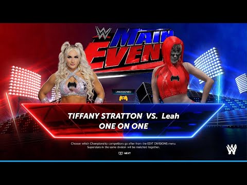 WWE 2K24 - AWA Main event: Tiffany stratton vs Leah