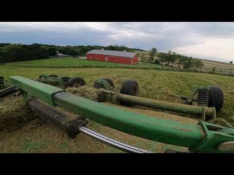 John Deere 4630 and HX15 Mowing