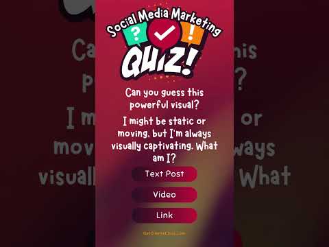 Social Media Marketing Quiz #quiz #socialmedia #shorts