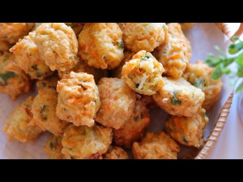 Deep-Fried Veggie Balls 炸萝卜丝丸子，这样吃蔬菜全家都爱