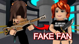 Beating A FAKE FAN With The MOST EXPENSIVE WEAPONS In MM2... (Murder Mystery 2)