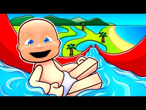 Riding the BIGGEST WATERSLIDE in Roblox!