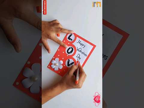 Valentines day card making ideas 2024 / DIY Valentines day greeting card #shorts #lovecards