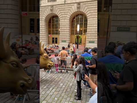 The Charging Bull in NYC is a popular tourist spot symbolizing financial prosperity of Wall Street!