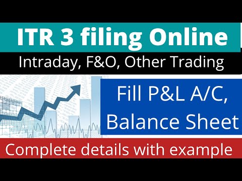 Income Tax Return (ITR 3) for Intraday trading, F&O, Share Trading | ITR 3 for Share market 2023-24