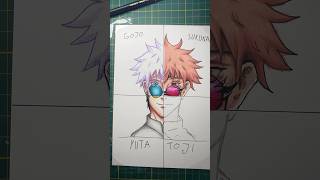 Drawing Gojo As Yuta from Jujutsu Kaisen #art  #shorts