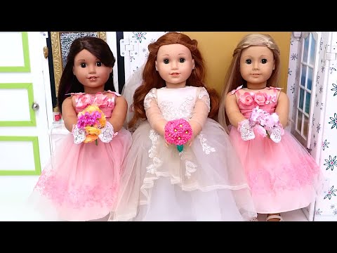 Best friends Bridesmaids save the wedding day! Play Dolls adventures