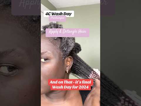 End of the Year 4C Wash Day: Preshampoo w/Homemade Flaxseed Gel #shortvideo #shorts #haircare #hair