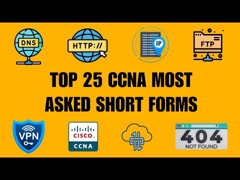 Top 25 CCNA Most Asked Short Forms in 8 MINS! Cisco Certified, CCNAExam, HTTP, DNS, IP, VPN, TCP