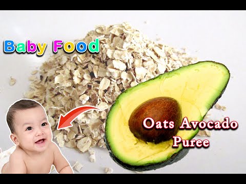 Quick Baby Food Puree || Oats Avocado Banana Puree for Your Baby || 6 months plus Baby Food