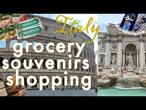 イタリアのお土産🇮🇹旅行Vlog🇮🇹スーパーマーケット・Baciチョコレート🍫MARVIS歯磨き粉🪥🦷・ローマ・フィウミチーノ空港✈免税店・ショッピング🎁・4K