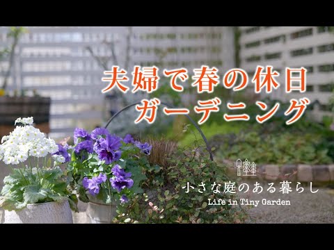 ガーデニング Vlog｜夫婦で春の休日ガーデニング｜春の花の植え付け｜オルトラン 〜小さな庭のある暮らし 114〜Gardening ｜ Life in a tiny garden