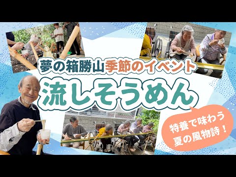 特養でも季節を楽しみたい！流しそうめんを開催しました！