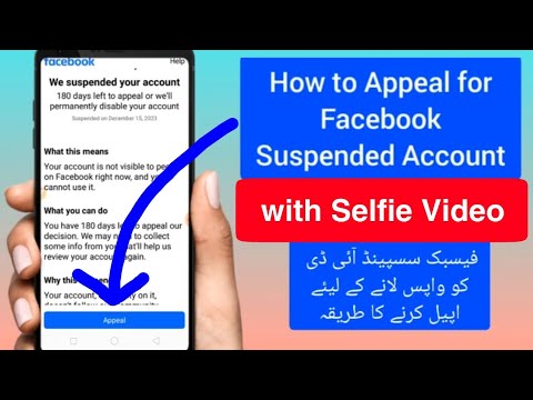 how to appeal for suspended account on facebook l 180 days left l facebook selfie video appeal