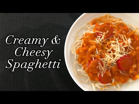 Creamy & Cheesy  Spaghetti #pasta